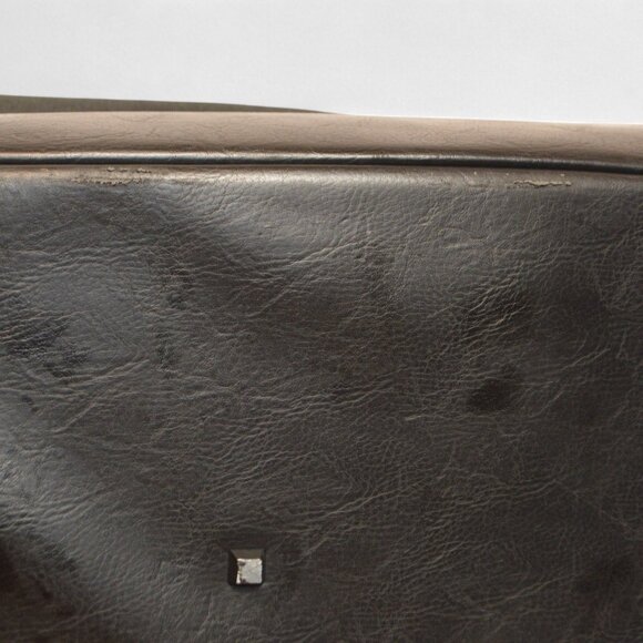 BÉIS Weekender Bag Black Faux Leather Canvas Travel Tote - Picture 6 of 11